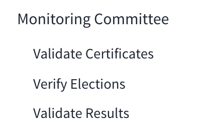 Actions of the Monitoring Committee Member