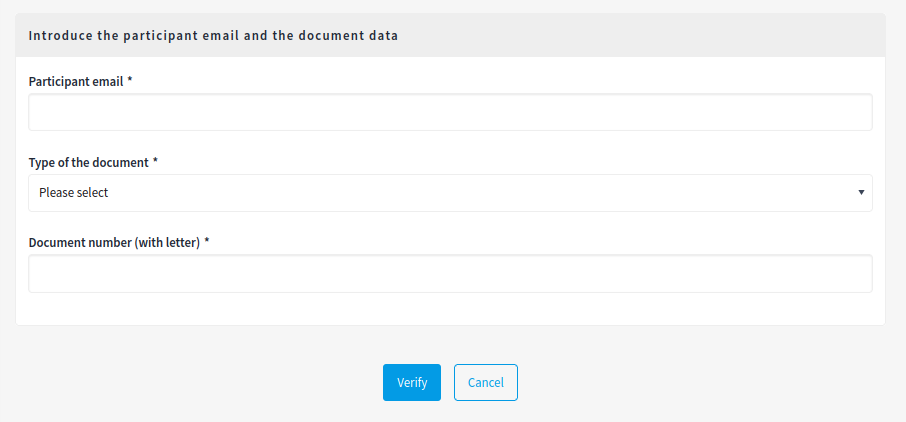 ID document authorization offline confirmation form in admin