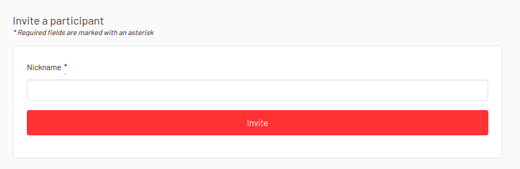 User groups: invite a participant