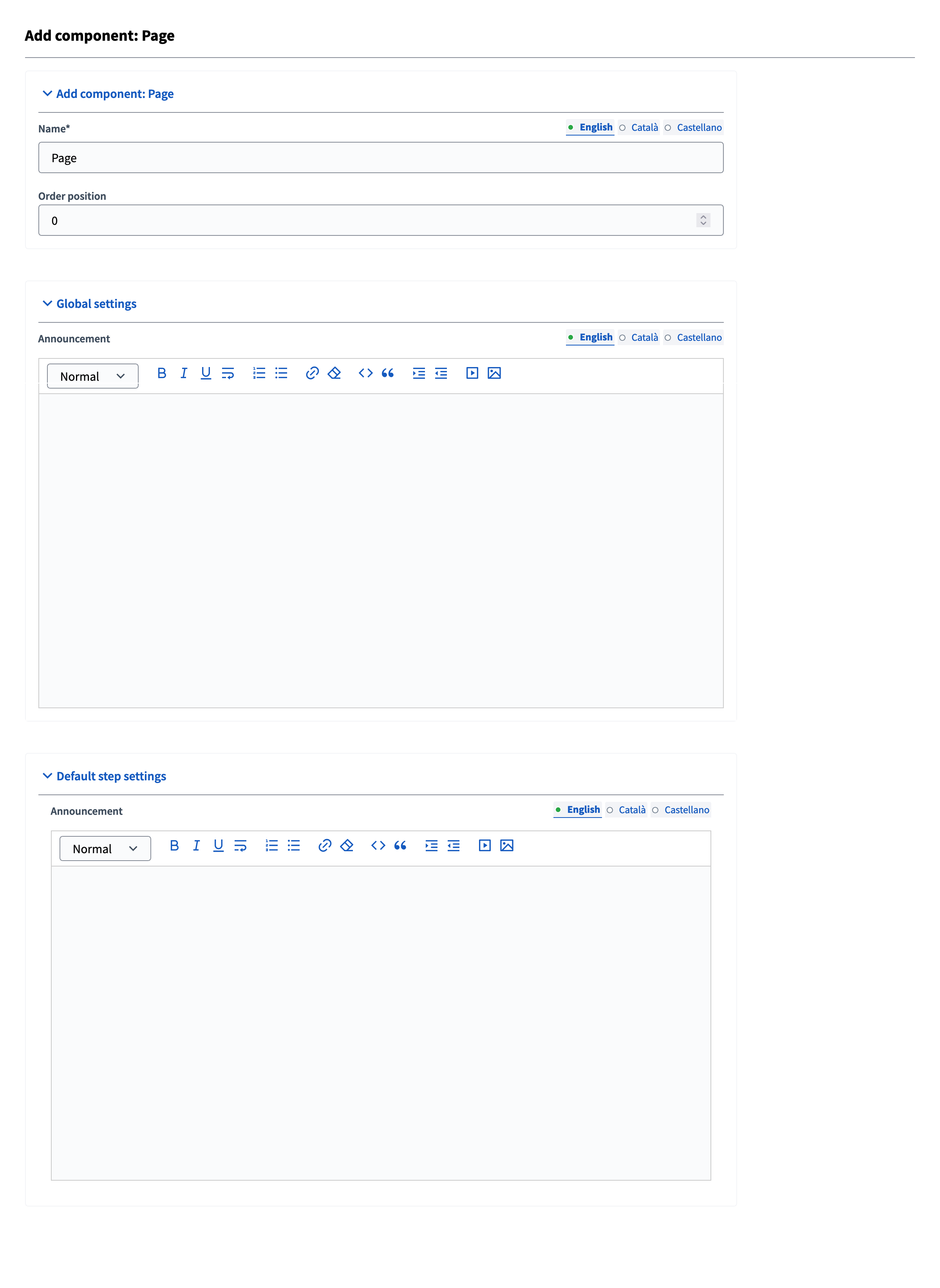 Add component form