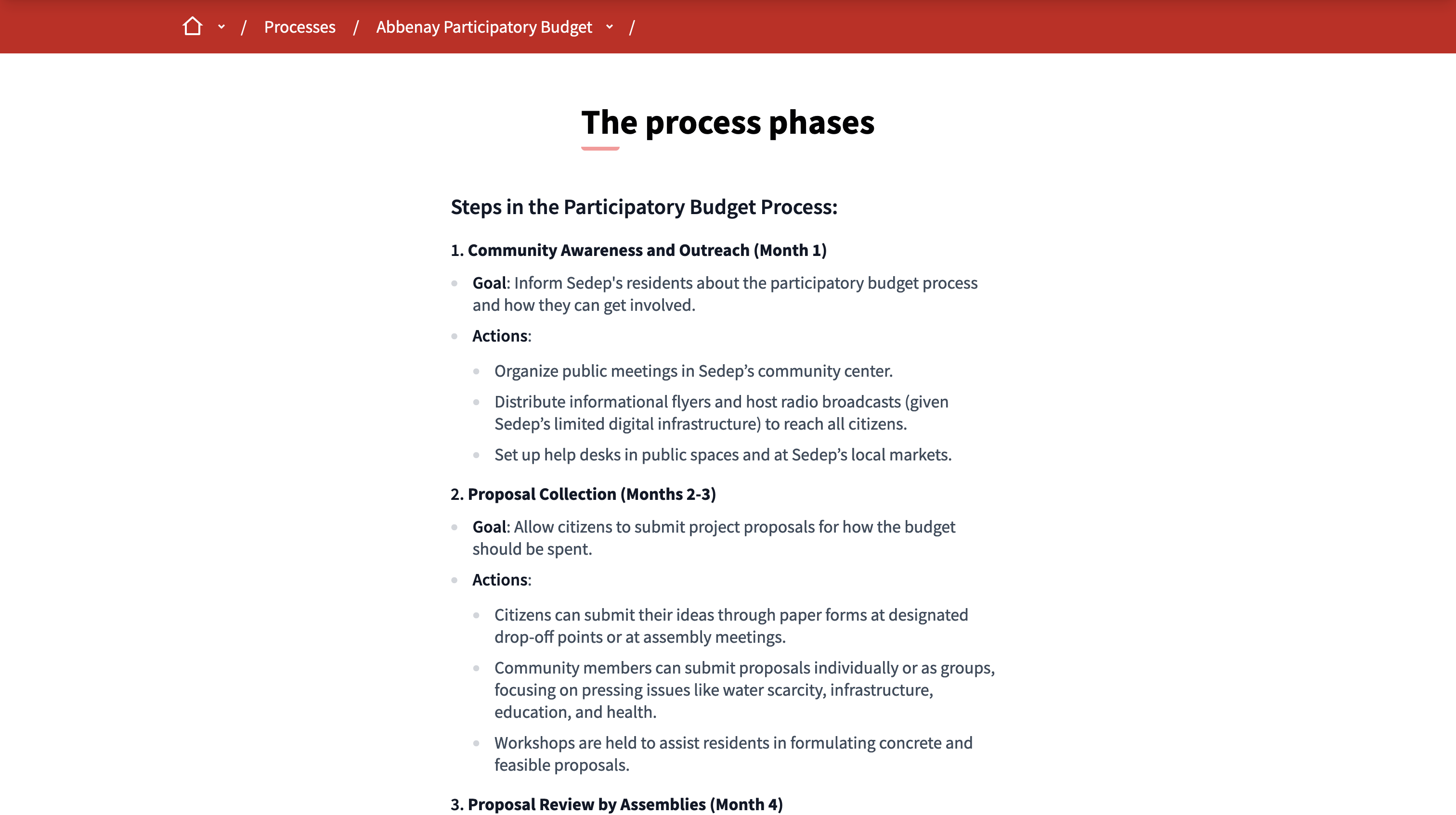 More information page in 2020 Participatory Budgeting process in Decidim Barcelona - Frontend