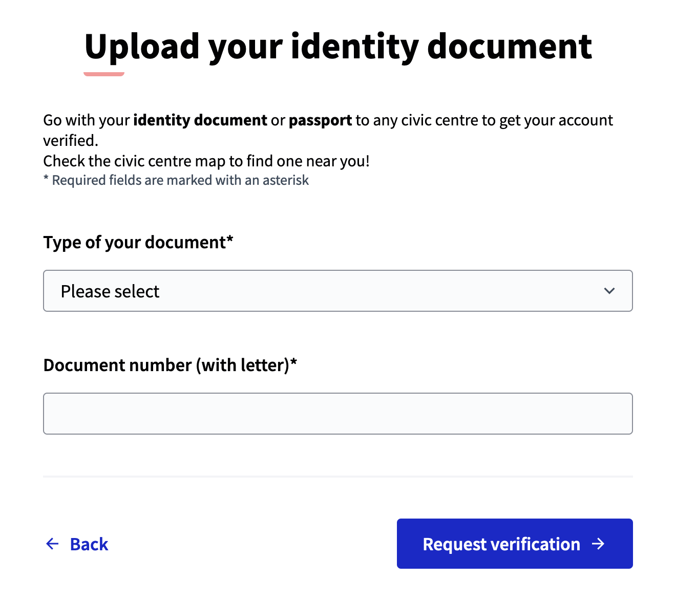 ID document authorization offline form