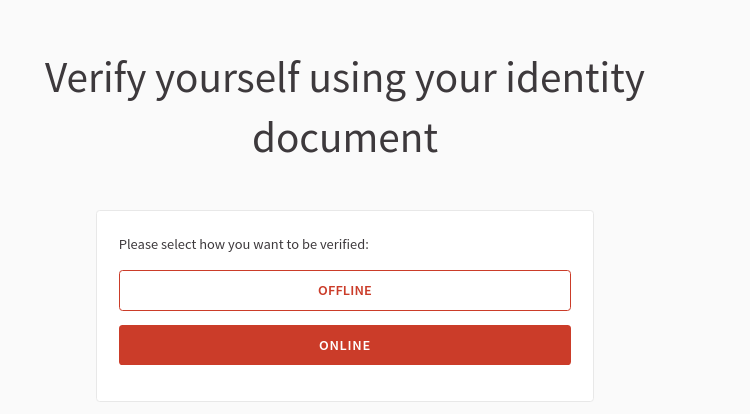 Choose ID document verification kind