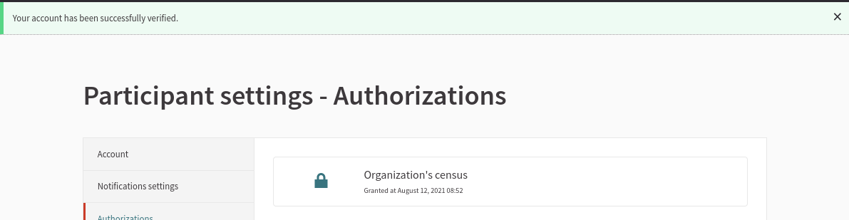 Verified by organization’s census