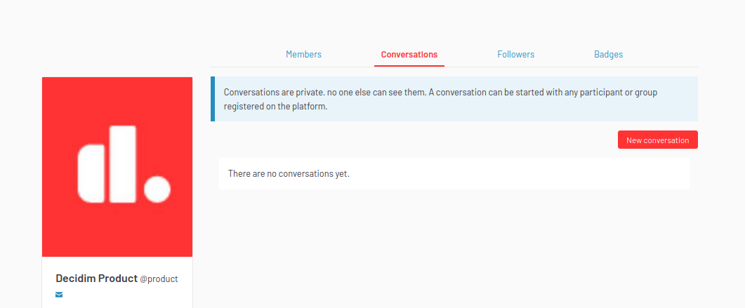 User group: conversations