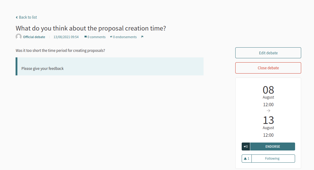 Finite debate