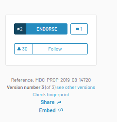 Check fingerprint link in sidebar