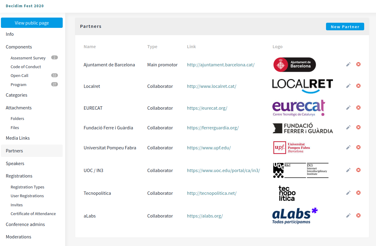 Conferences partners